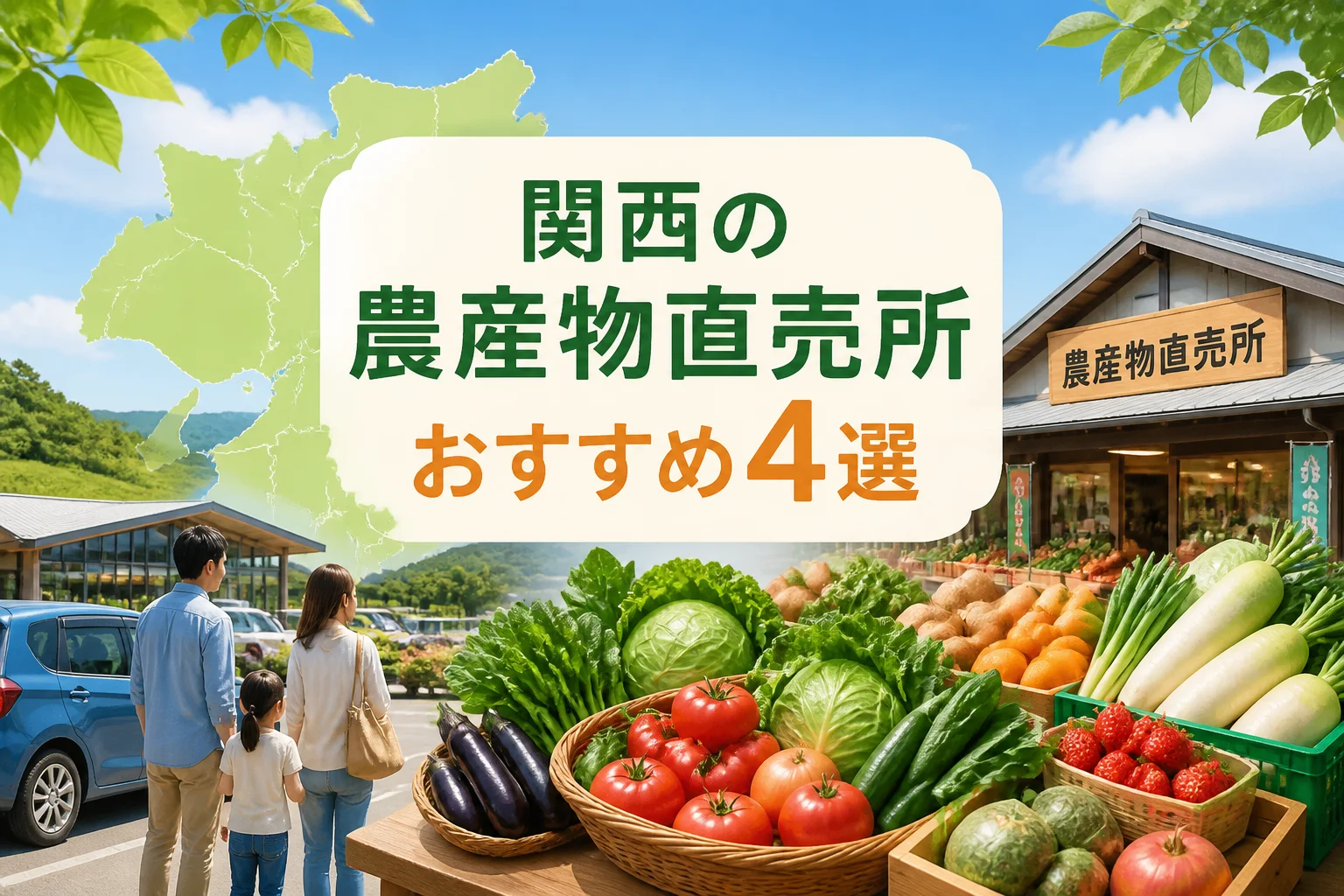 検索結果やSNSで関西の直売所比較記事だと一目で伝えるため