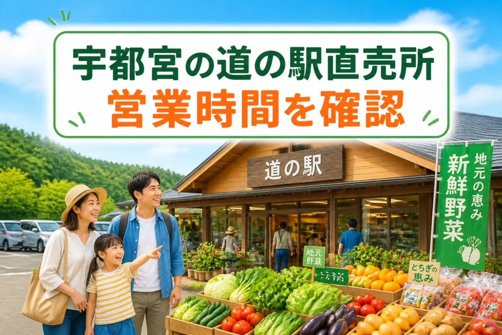 記事の主題である道の駅直売所と営業時間確認を一目で伝える