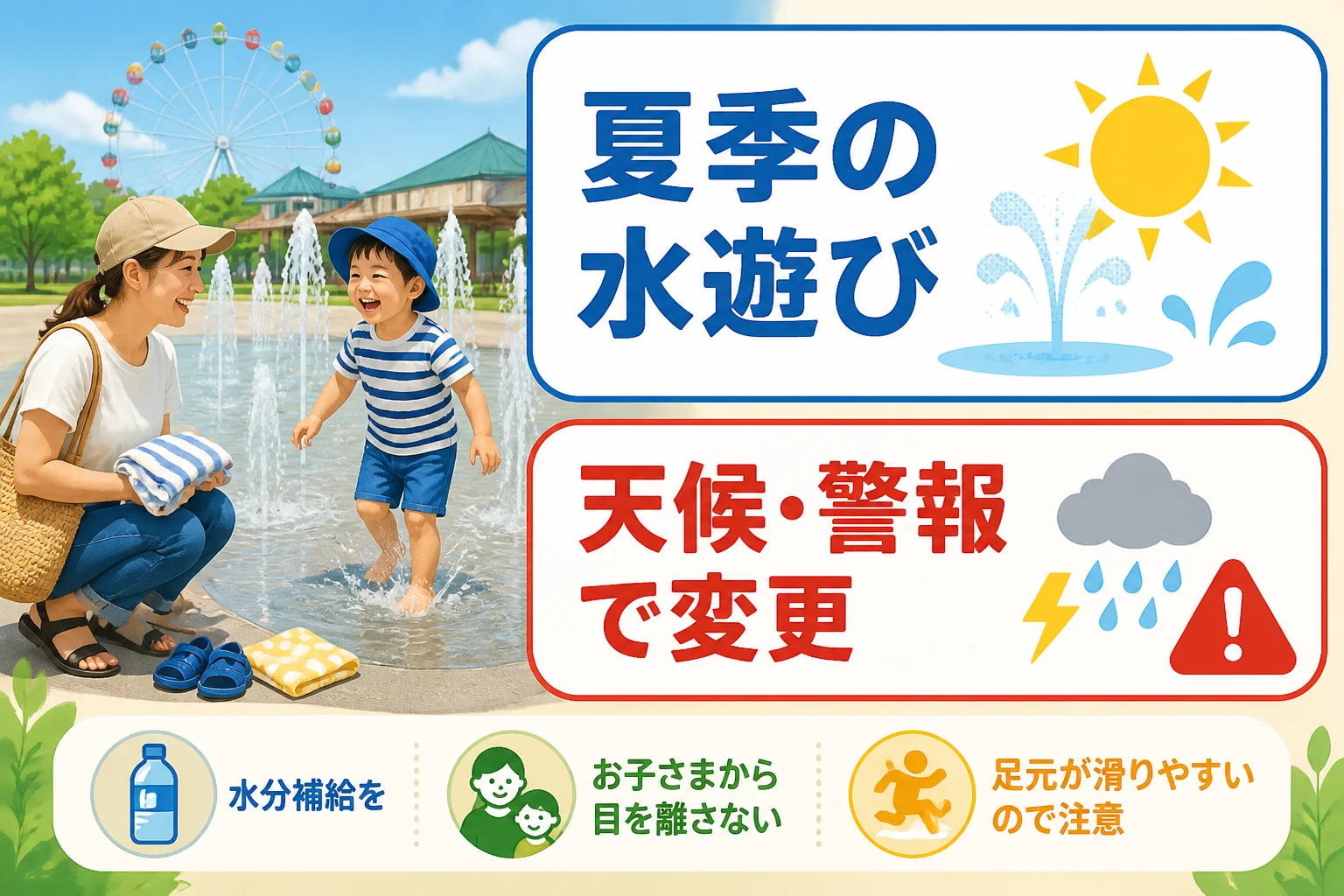 季節運用と安全確認が必要であることを視覚的に補足する
