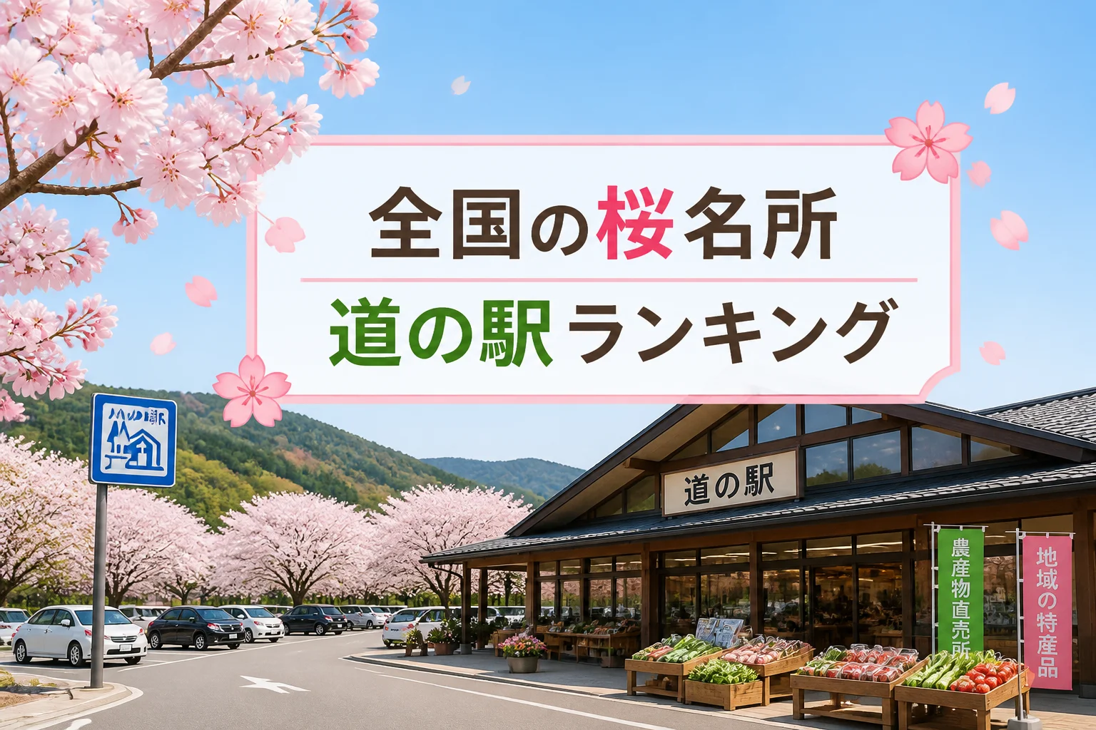 記事の全国ランキングと桜ドライブの主題を一目で伝える。