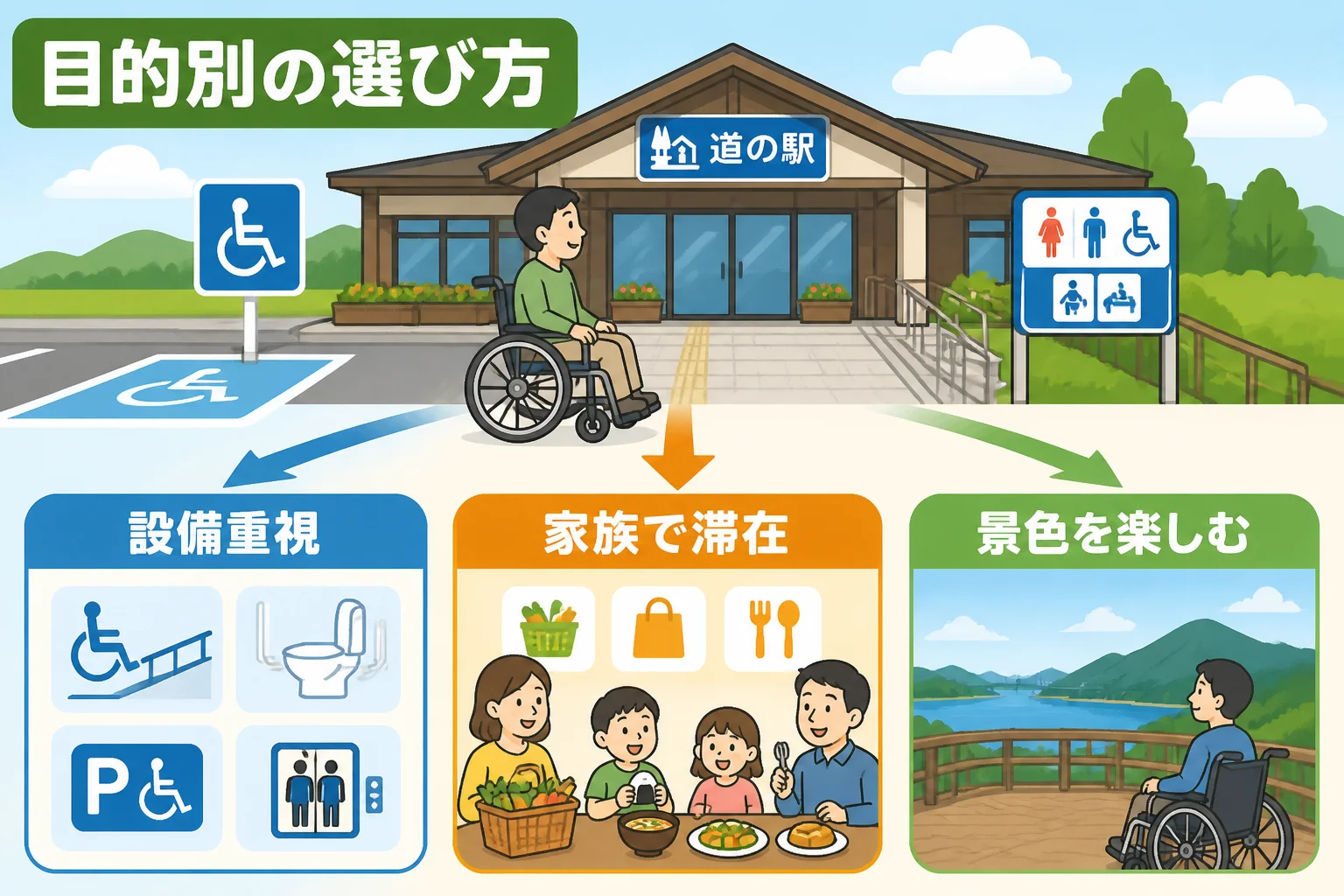 読者の旅行目的に応じた施設選びを補助するため