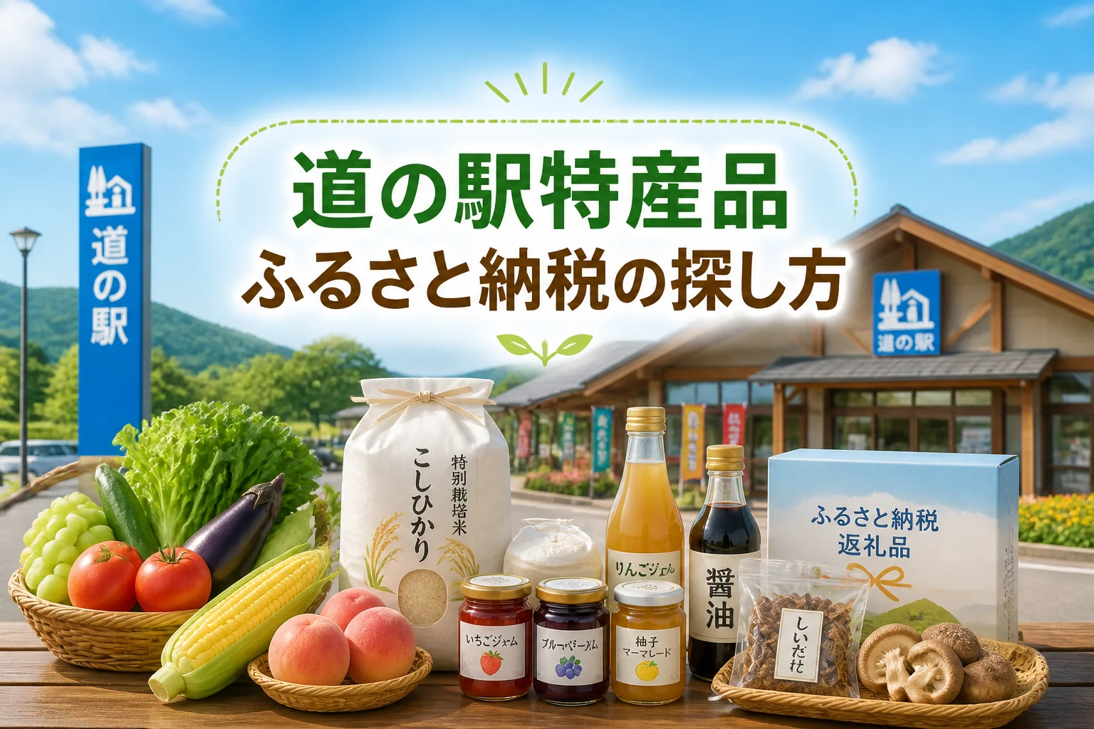 道の駅の特産品をふるさと納税で探す記事だと一目で伝える
