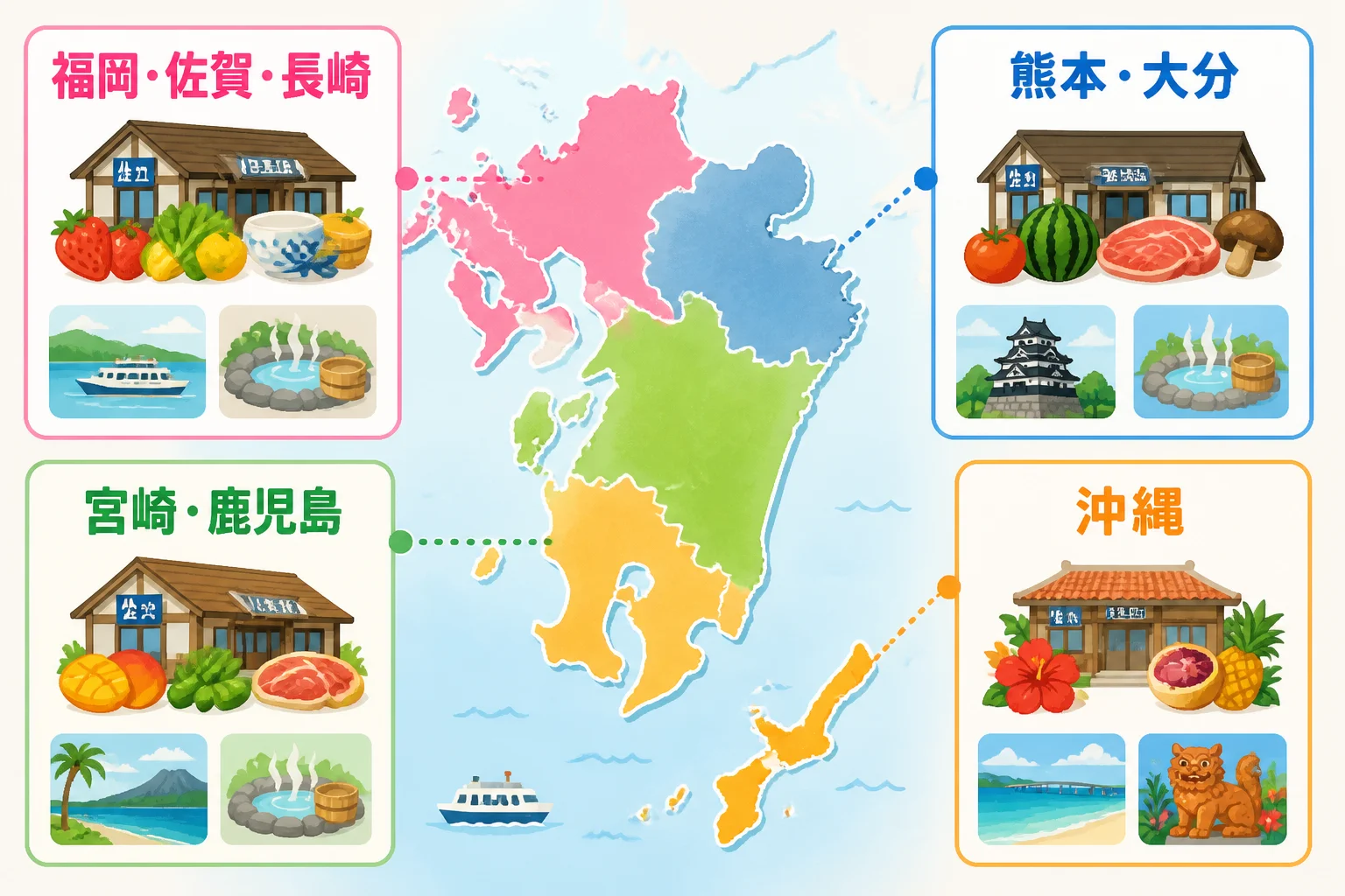 掲載施設の地域配置を直感的に把握できるようにする