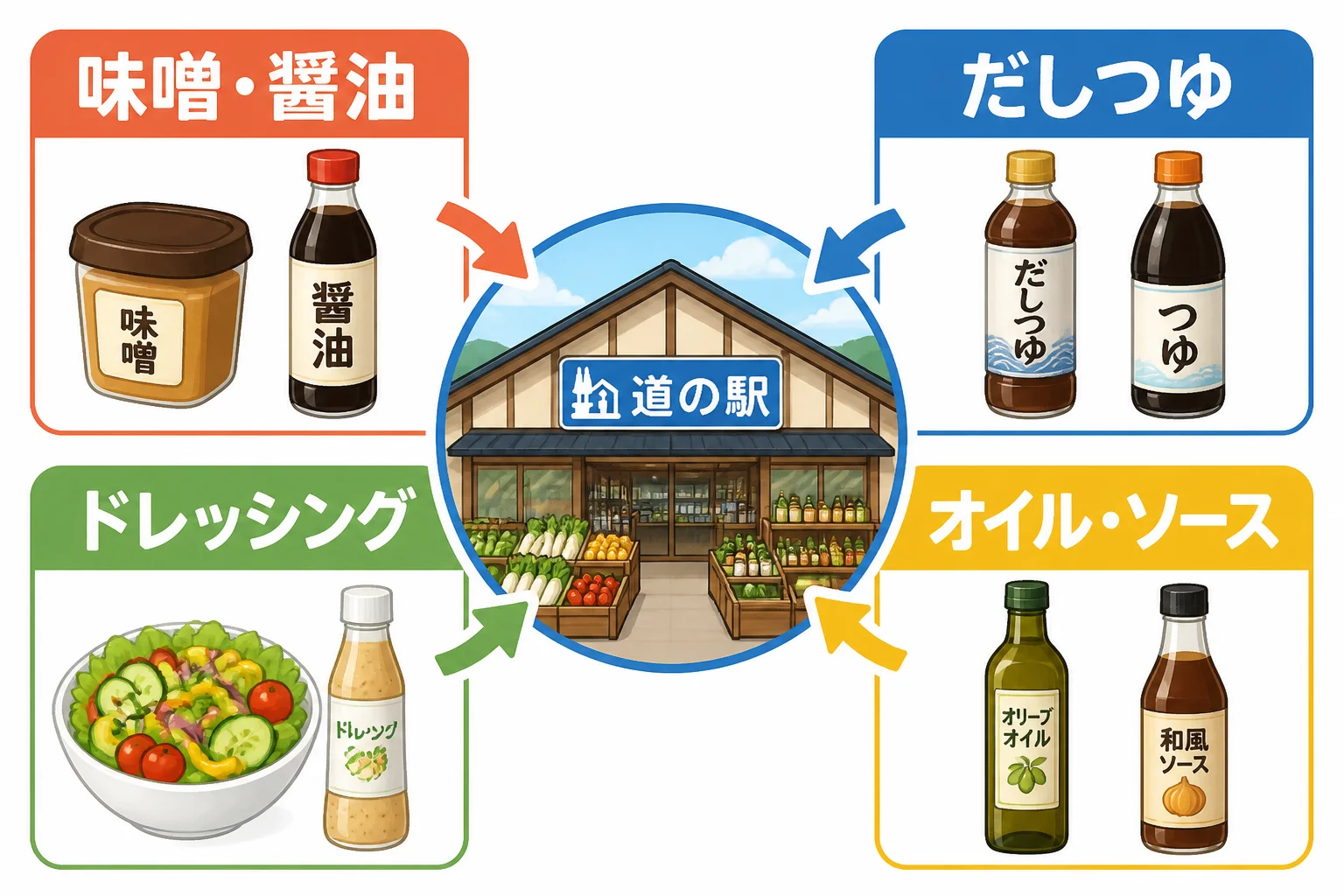 商品カテゴリの違いを視覚的に整理する