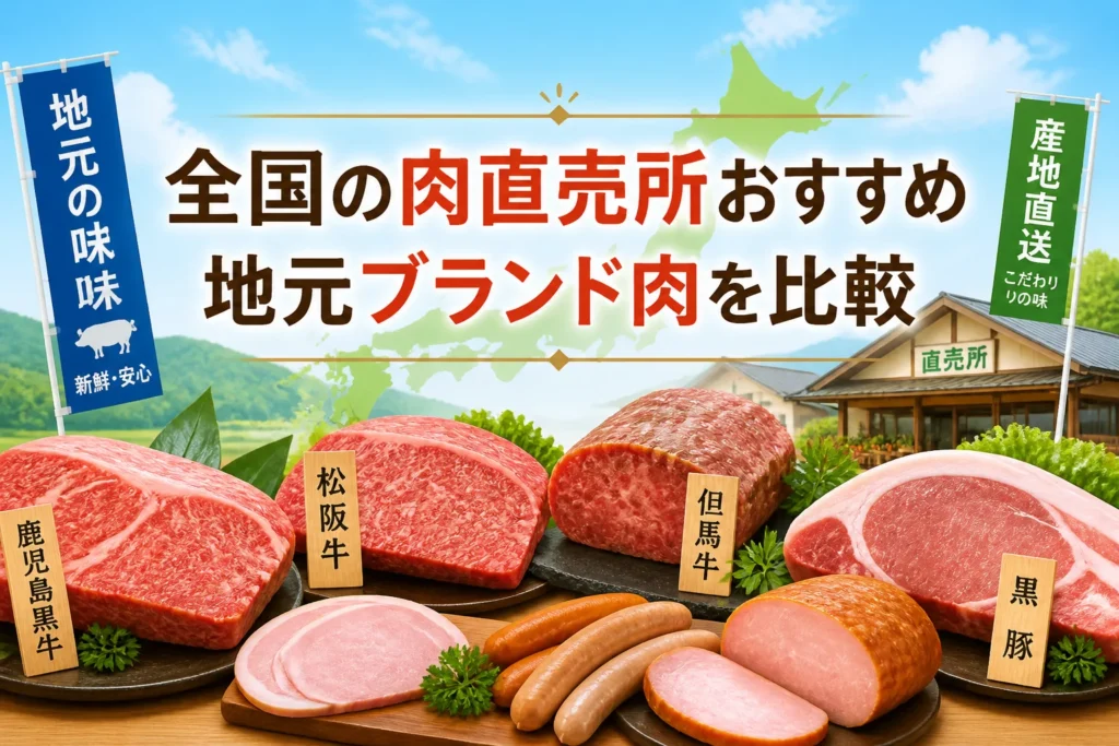 全国の肉直売所ランキング記事であることと、地域ブランド肉の比較記事であることを一目で伝える。