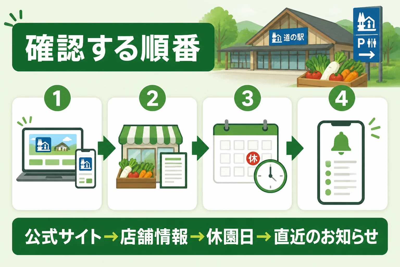 営業時間調査の具体的な手順を読者に定着させる