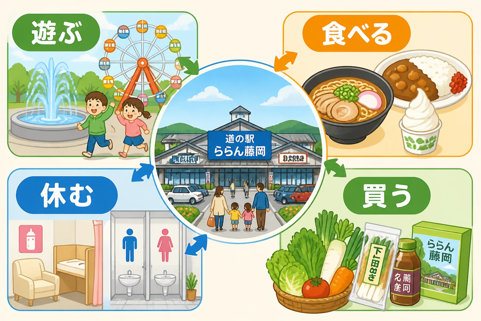 施設内での過ごし方を短時間で理解できるようにする