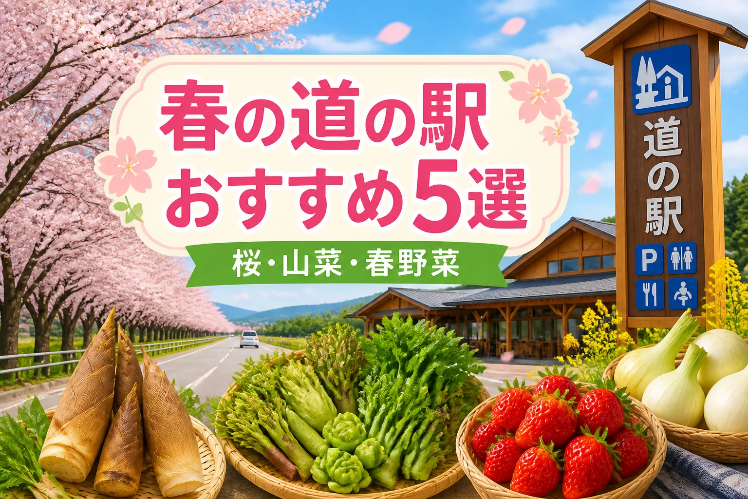 全国ランキング記事のテーマと春の季節感を一目で伝える