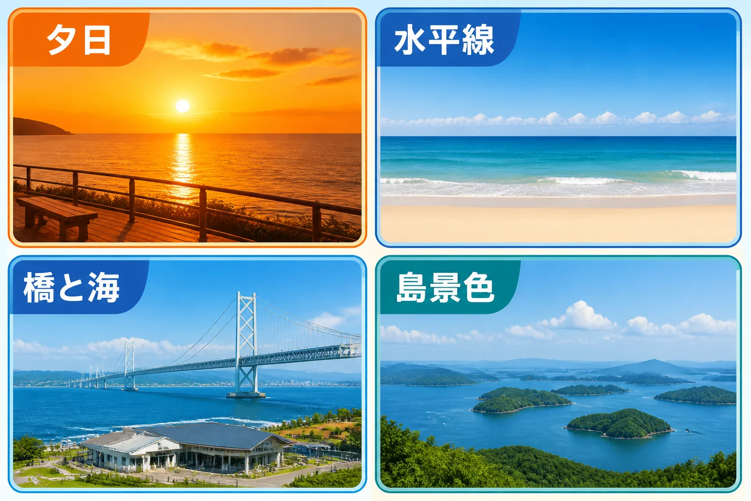 施設ごとの海景観の違いを直感的に理解してもらうため。