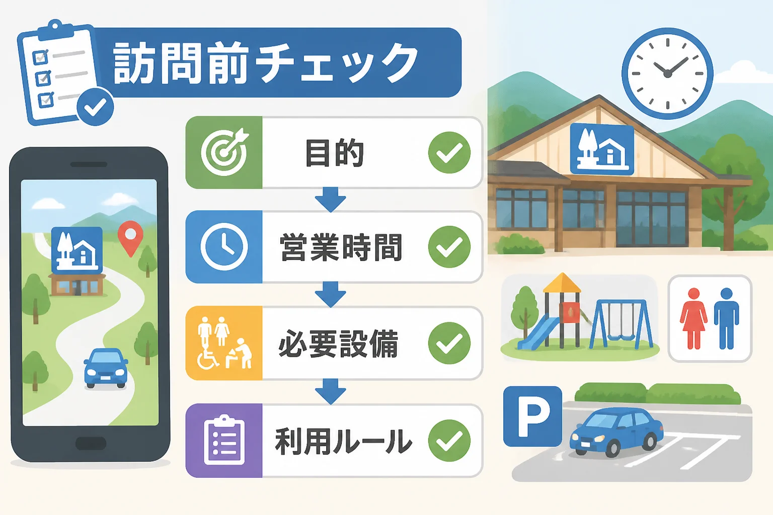 訪問前に確認すべき実用情報を整理する
