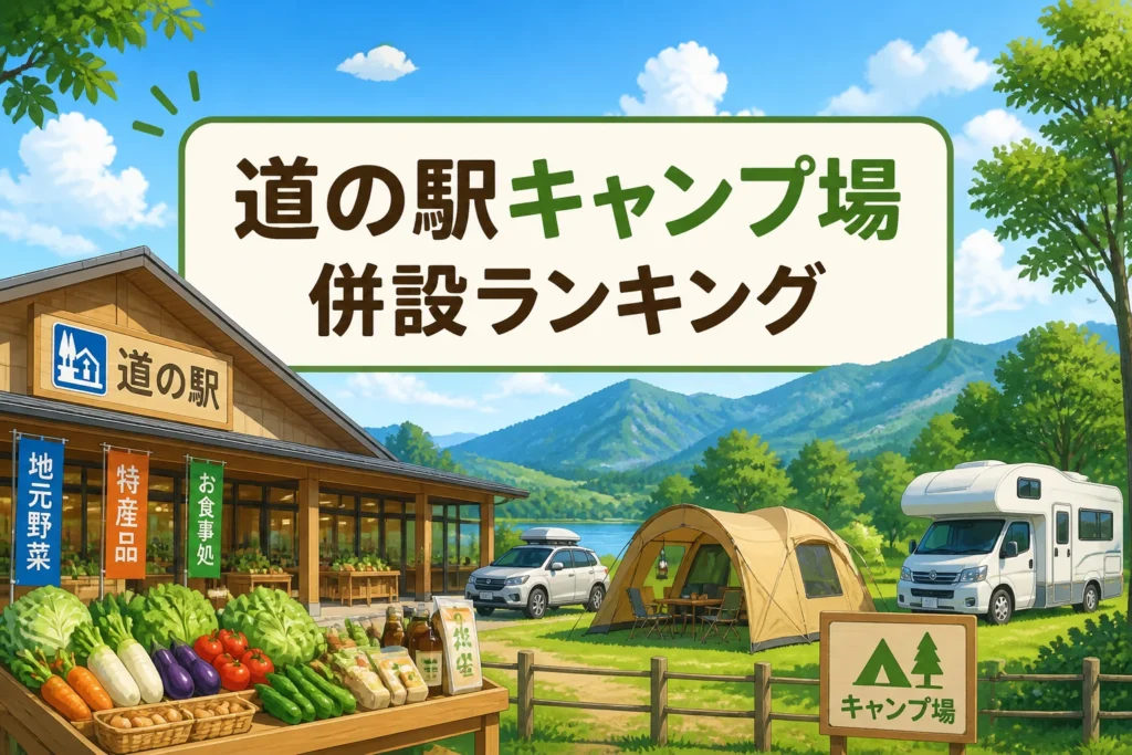 全国の道の駅とキャンプ場を比較するランキング記事だと一目で伝える