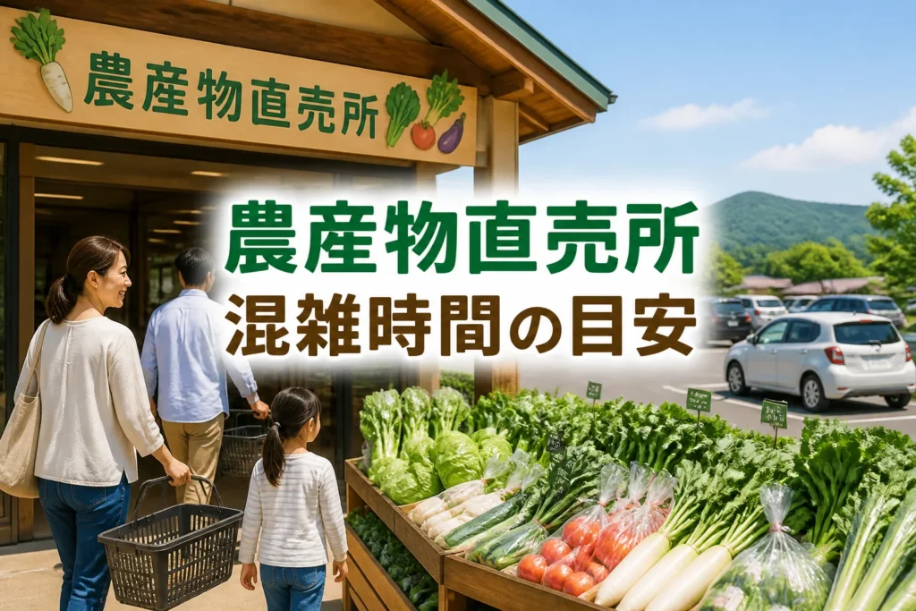 検索テーマである農産物直売所と混雑時間を一目で伝えるため
