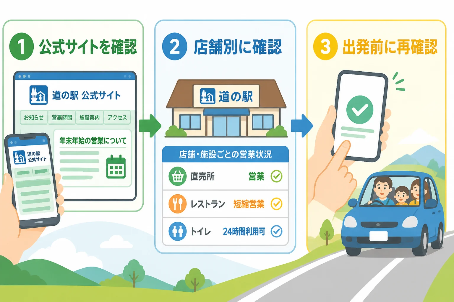 読者が実際に確認する手順を簡潔に示す
