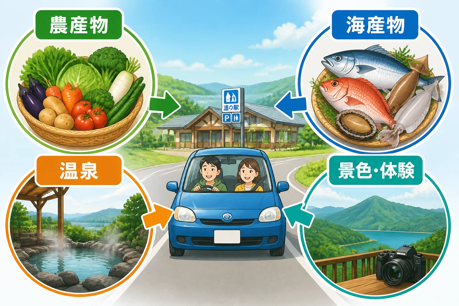 読者が自分の目的に合う道の駅を選びやすくする