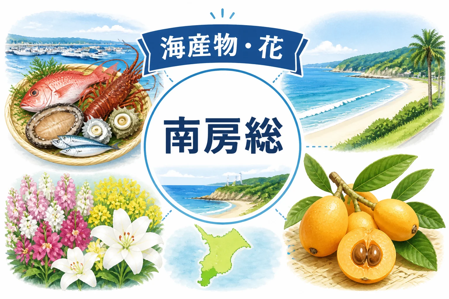 南房総エリアの地域産品と観光テーマを直感的に理解できるようにする
