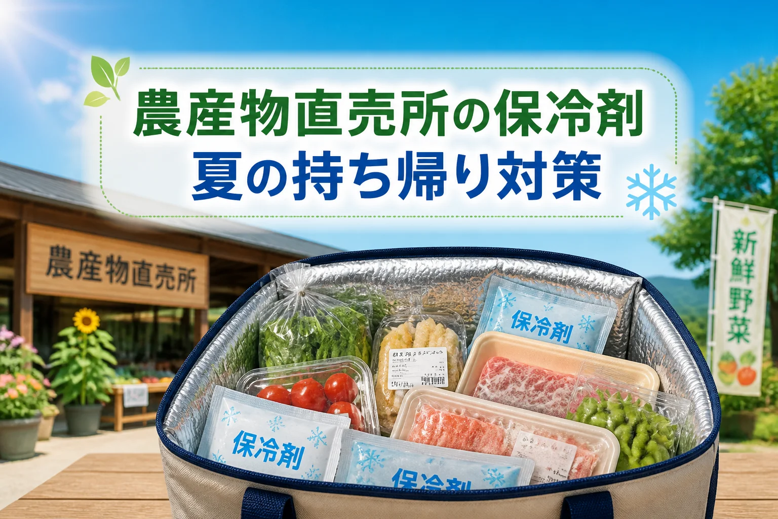 検索意図である保冷剤持参と夏季の持ち帰り対策を一目で伝える