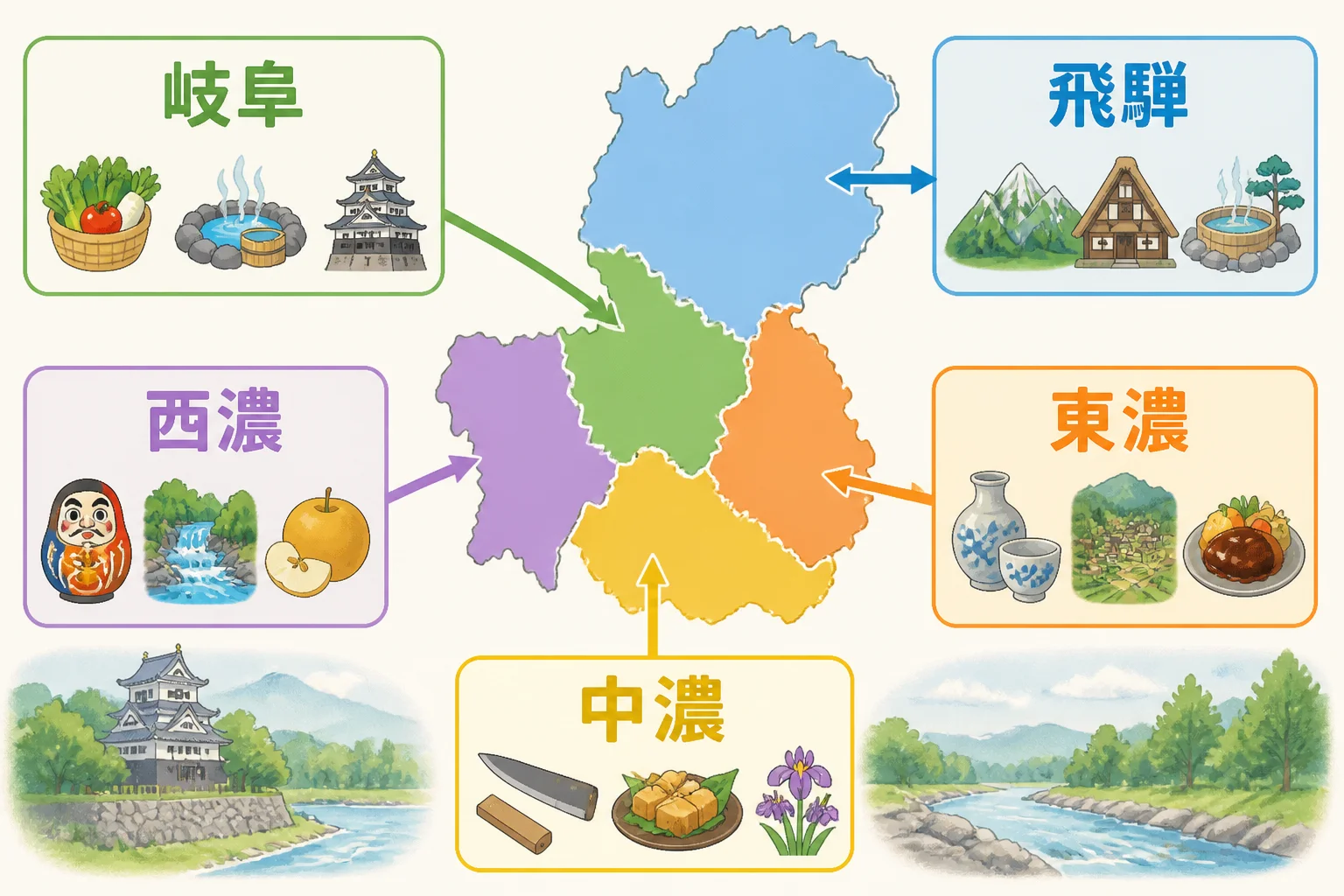 地域別に道の駅を探す読者の理解を助ける。