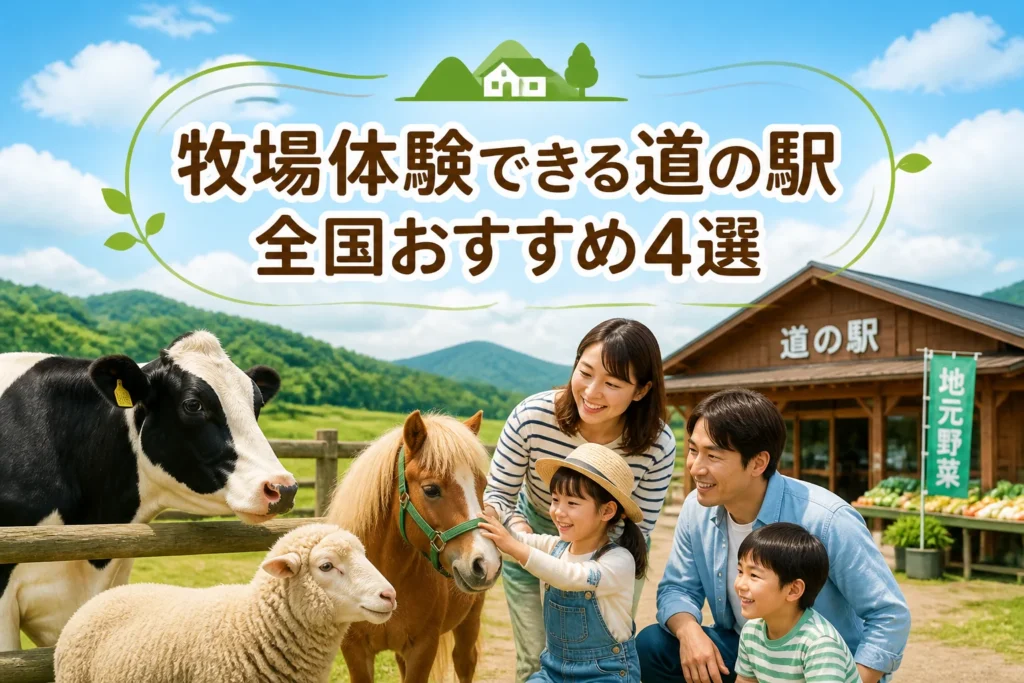 検索テーマである牧場体験と道の駅ランキングを一目で伝える