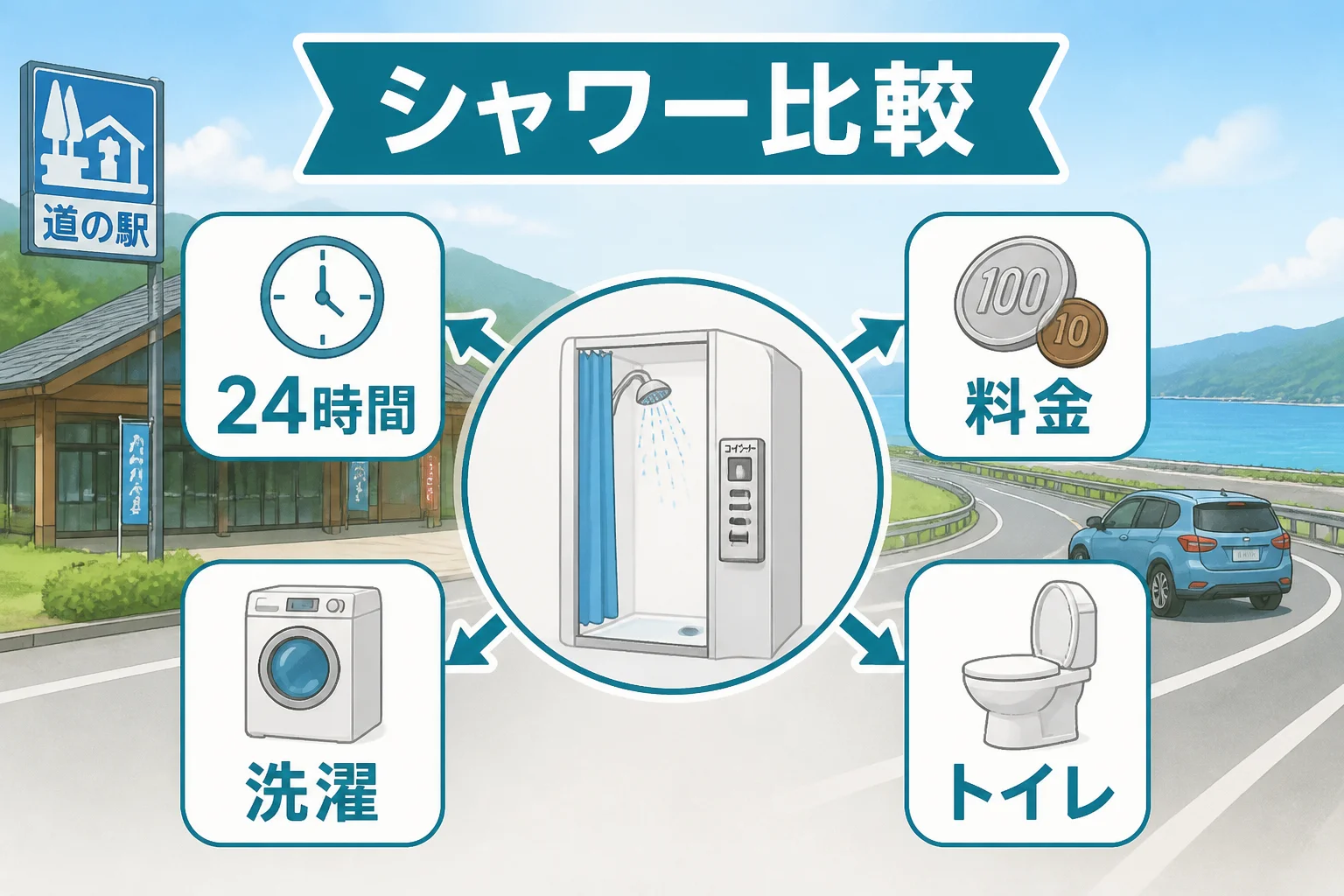 施設比較の観点を視覚的に整理する