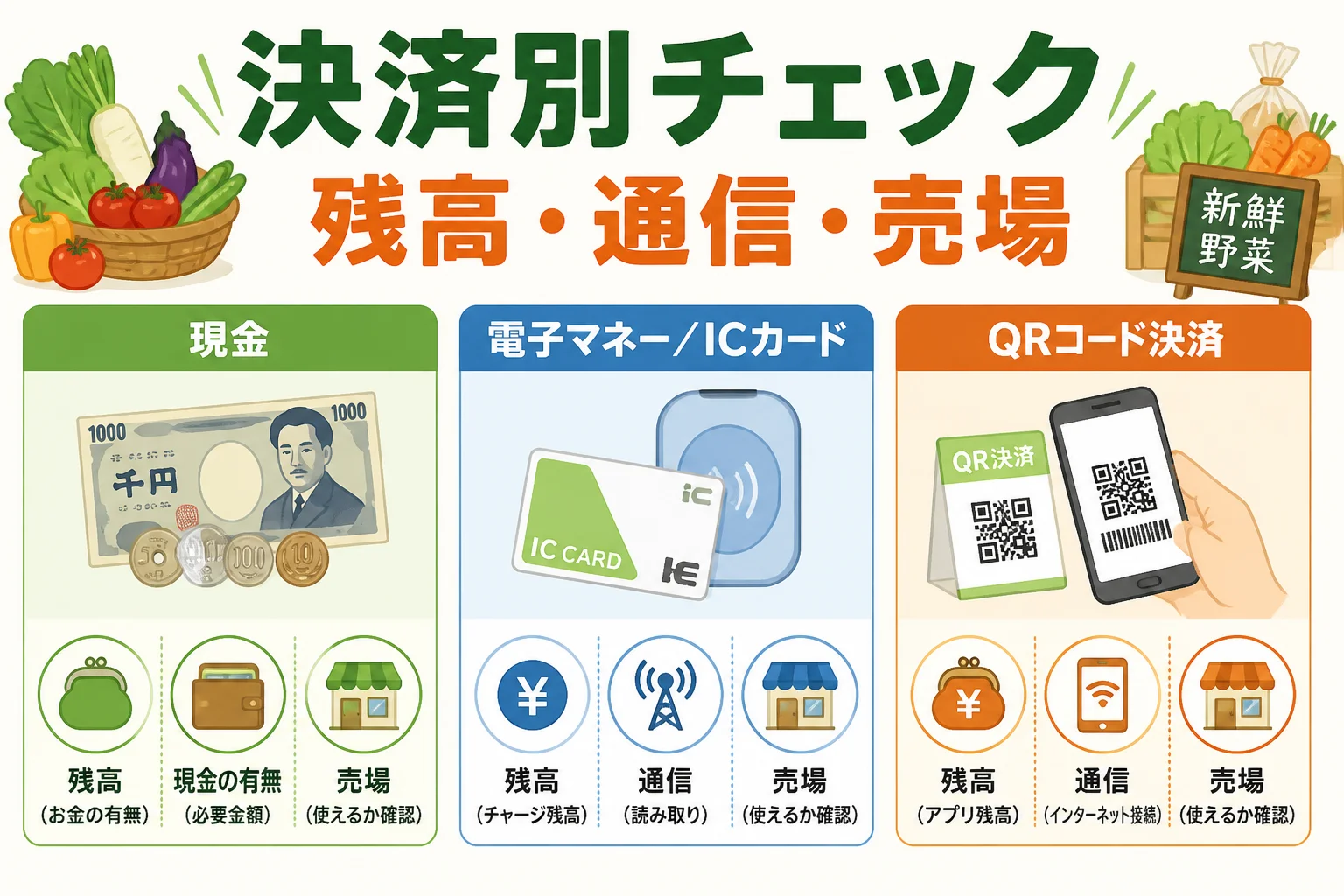 決済手段ごとに確認すべき注意点を整理する