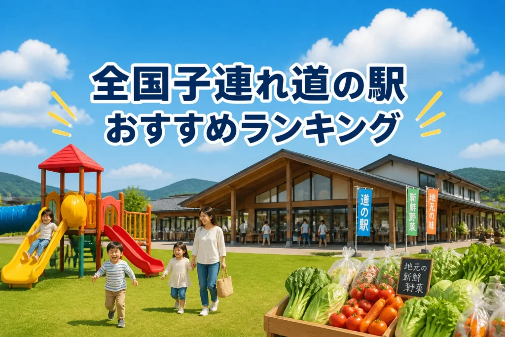 全国の子連れ向け道の駅ランキング記事であることを一目で伝える