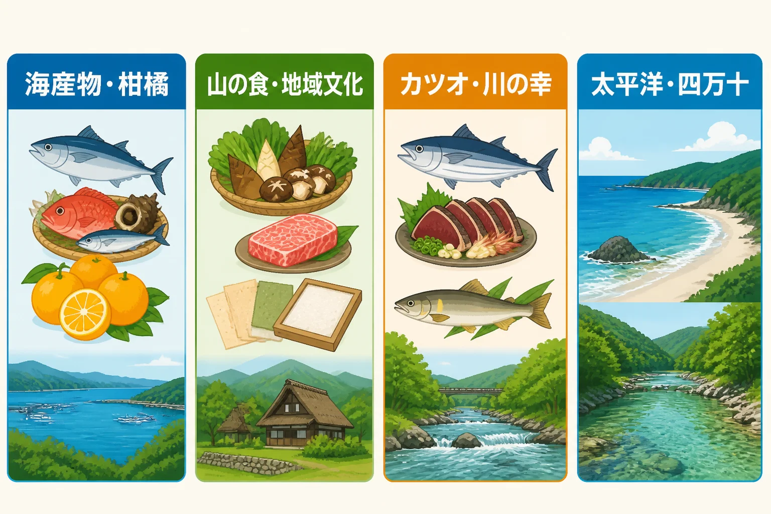 読者が自分の目的に合うエリアを直感的に選べるようにする。