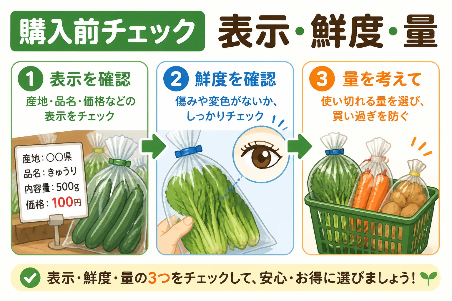 購入時の確認手順を短時間で理解できるようにするため