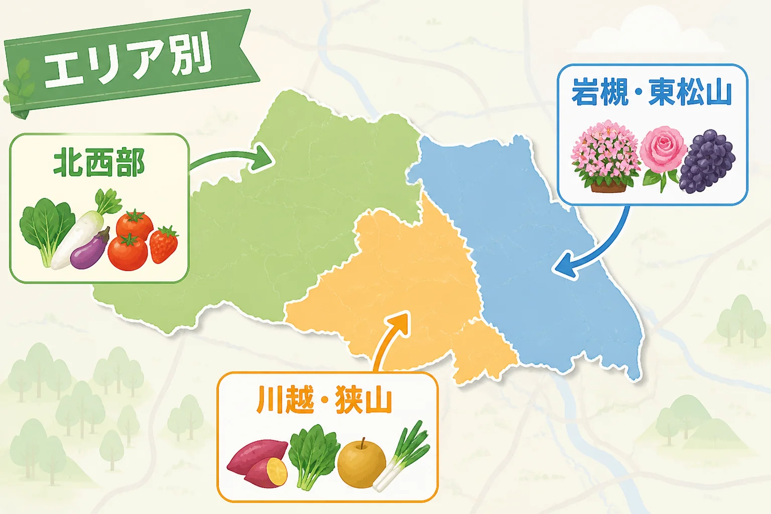 掲載施設の地域分布を視覚的に理解してもらうため
