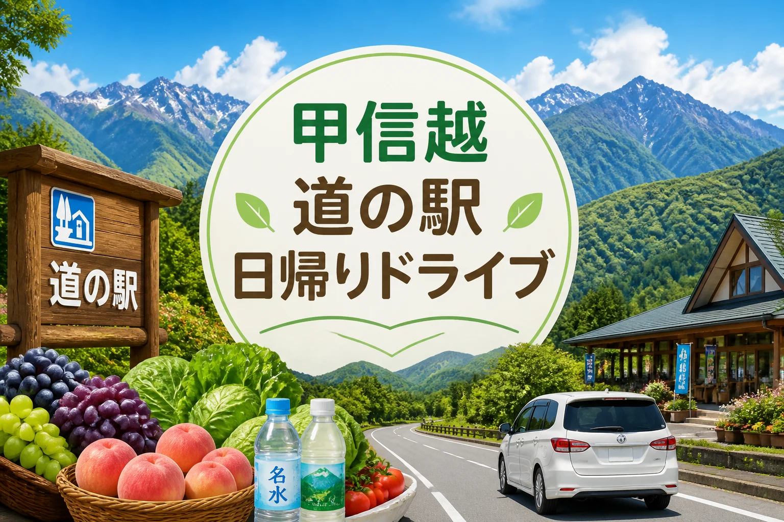 甲信越の道の駅を複数巡る日帰りドライブ記事だと一目で伝える