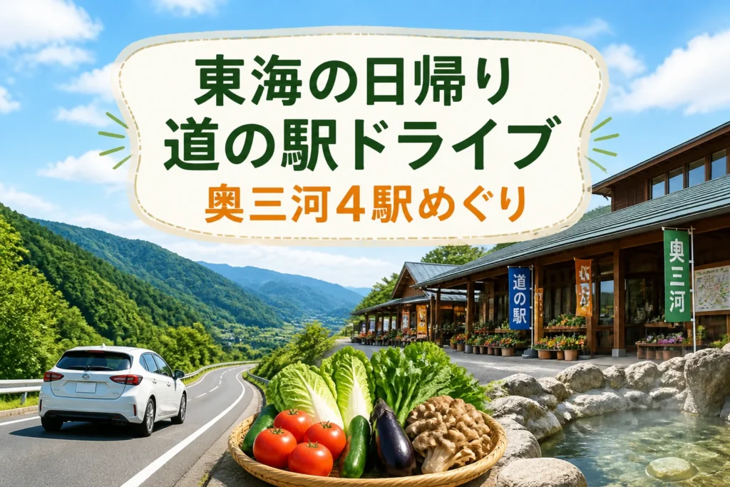 東海の道の駅を巡る日帰りドライブ記事であることを一目で伝える