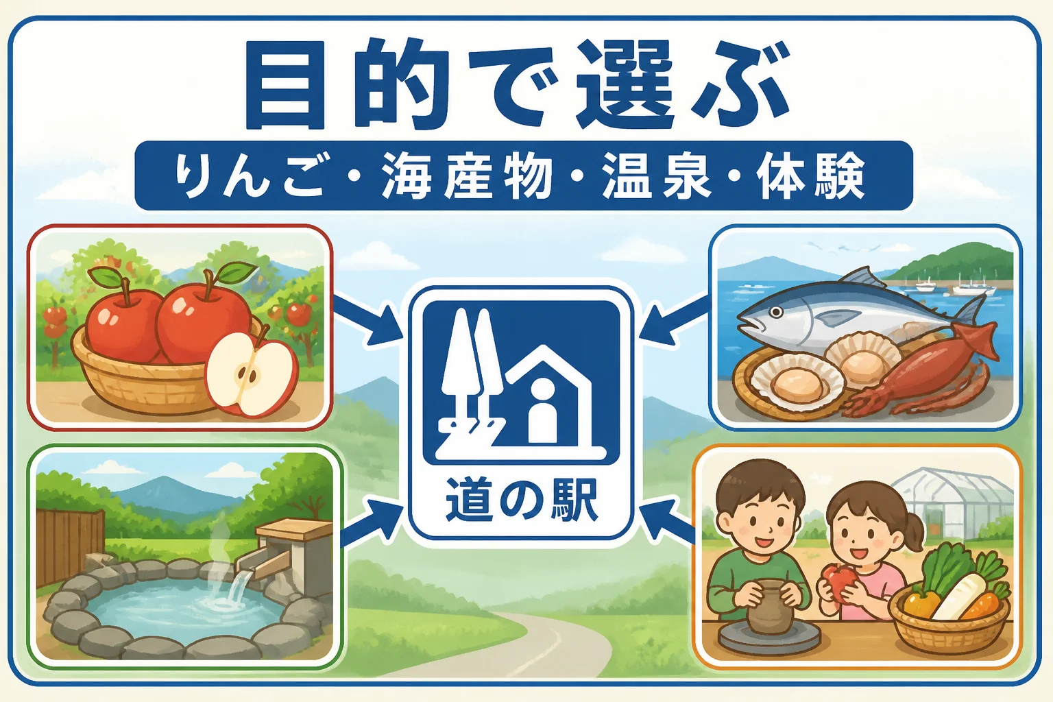 読者の検索目的と施設選びの軸を示す