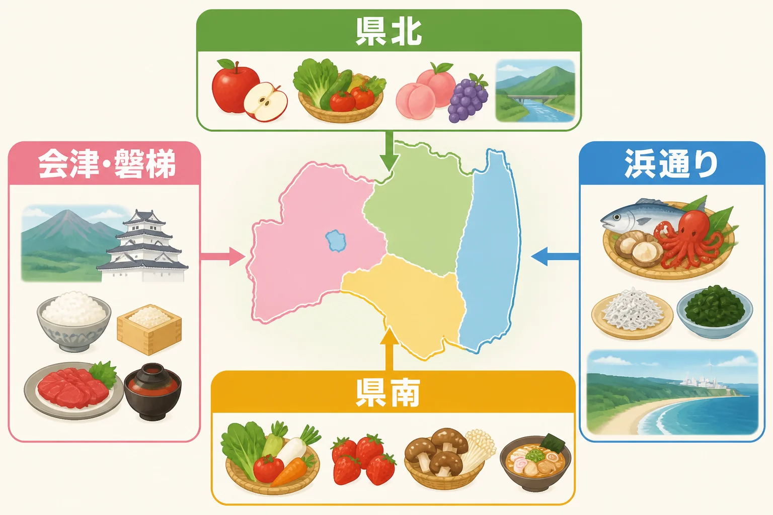 県内をエリア別に探せる構造を視覚化する