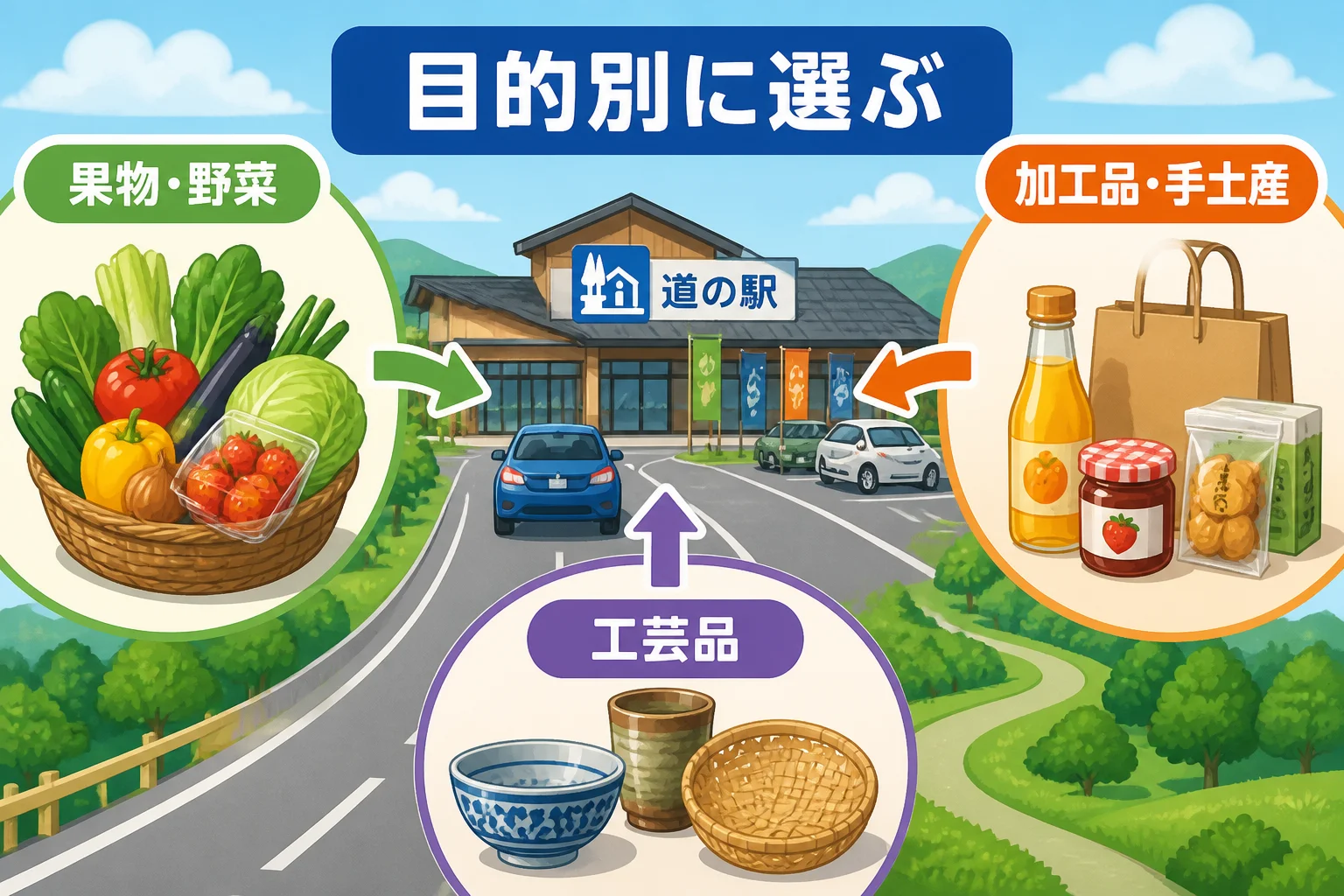 読者が自分の買い物目的から施設を選べるようにするため
