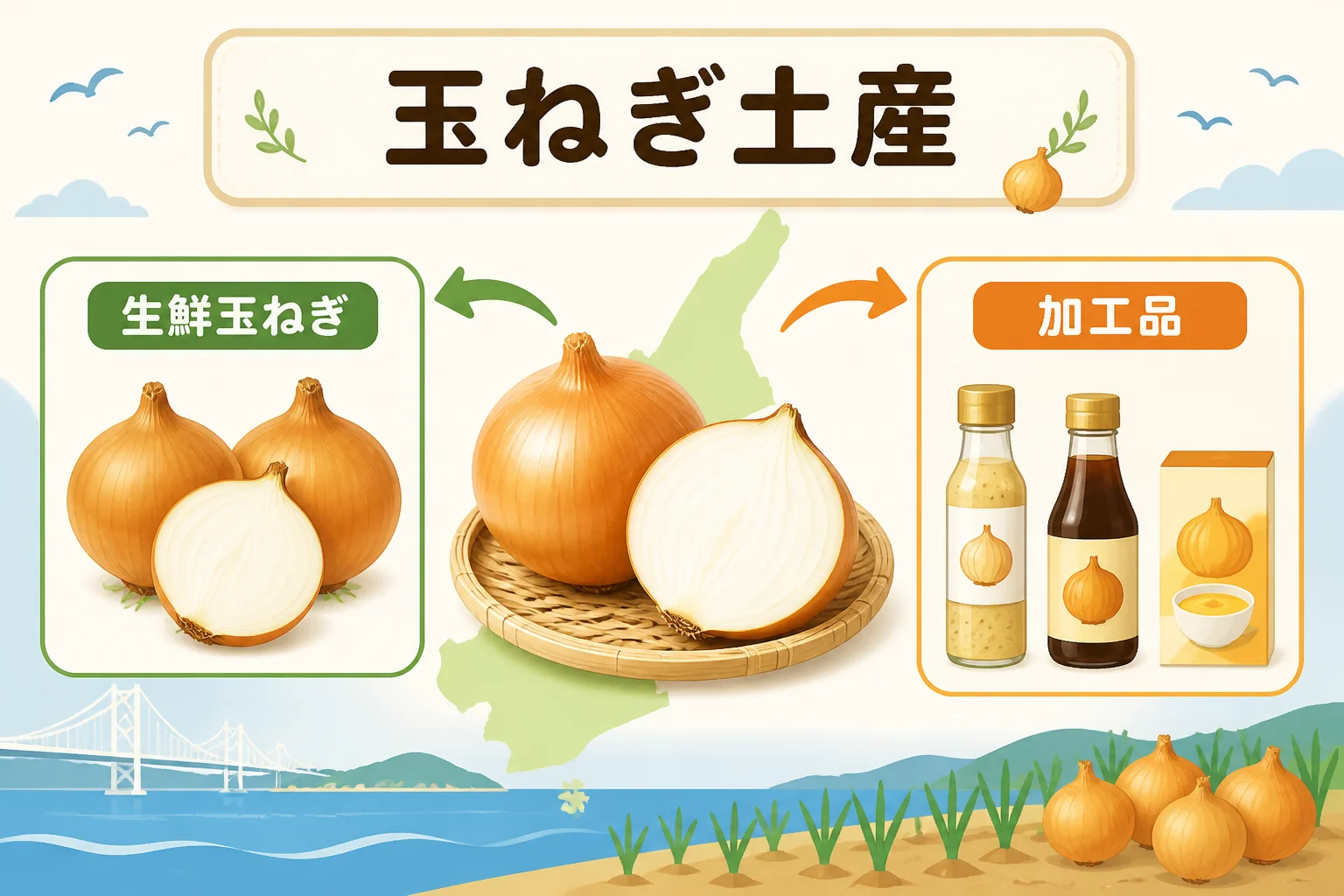 生鮮品と加工品の違いを視覚的に整理する
