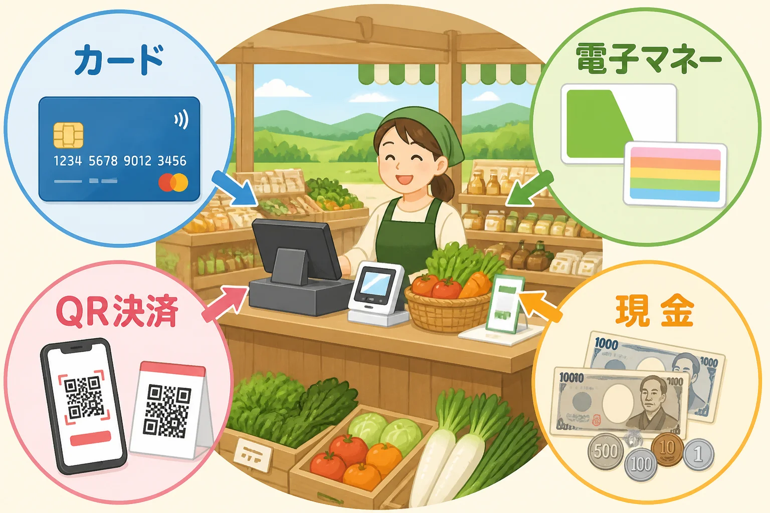 決済手段ごとの確認ポイントを直感的に理解してもらう