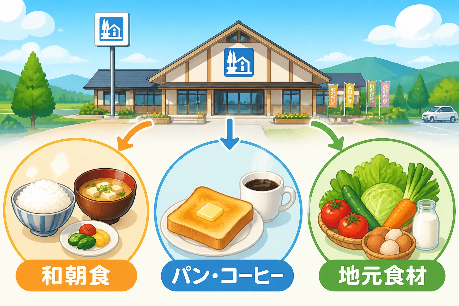 朝食のタイプから施設を選ぶ考え方を補足する。