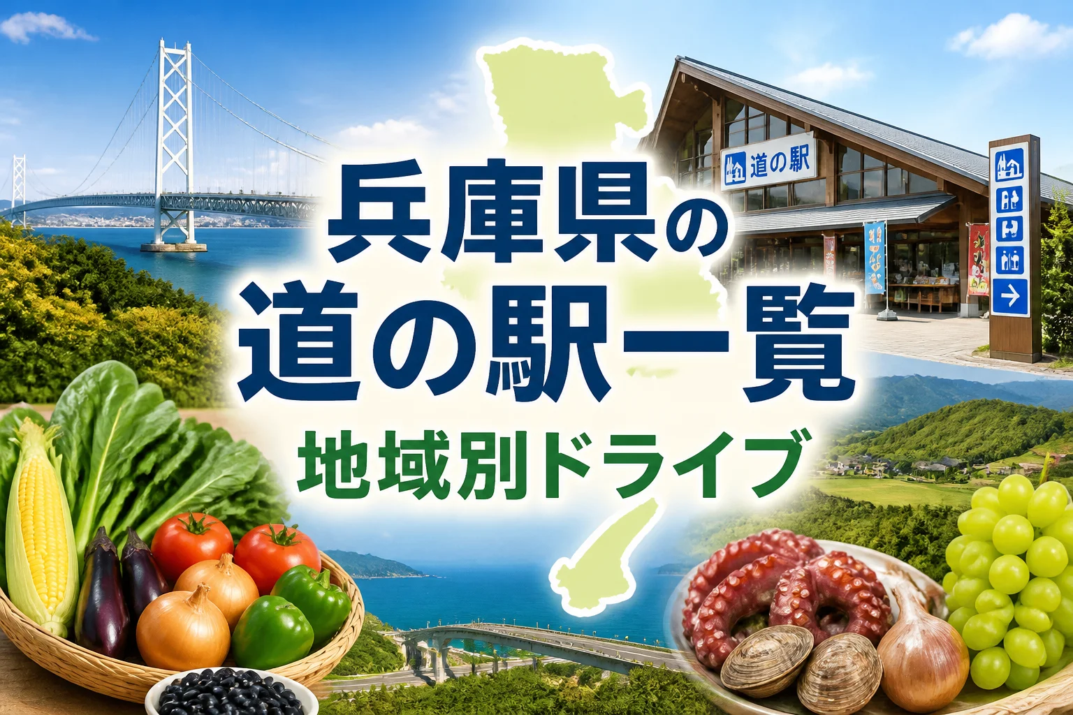 兵庫県全体の道の駅一覧と地域別整理を一目で伝える