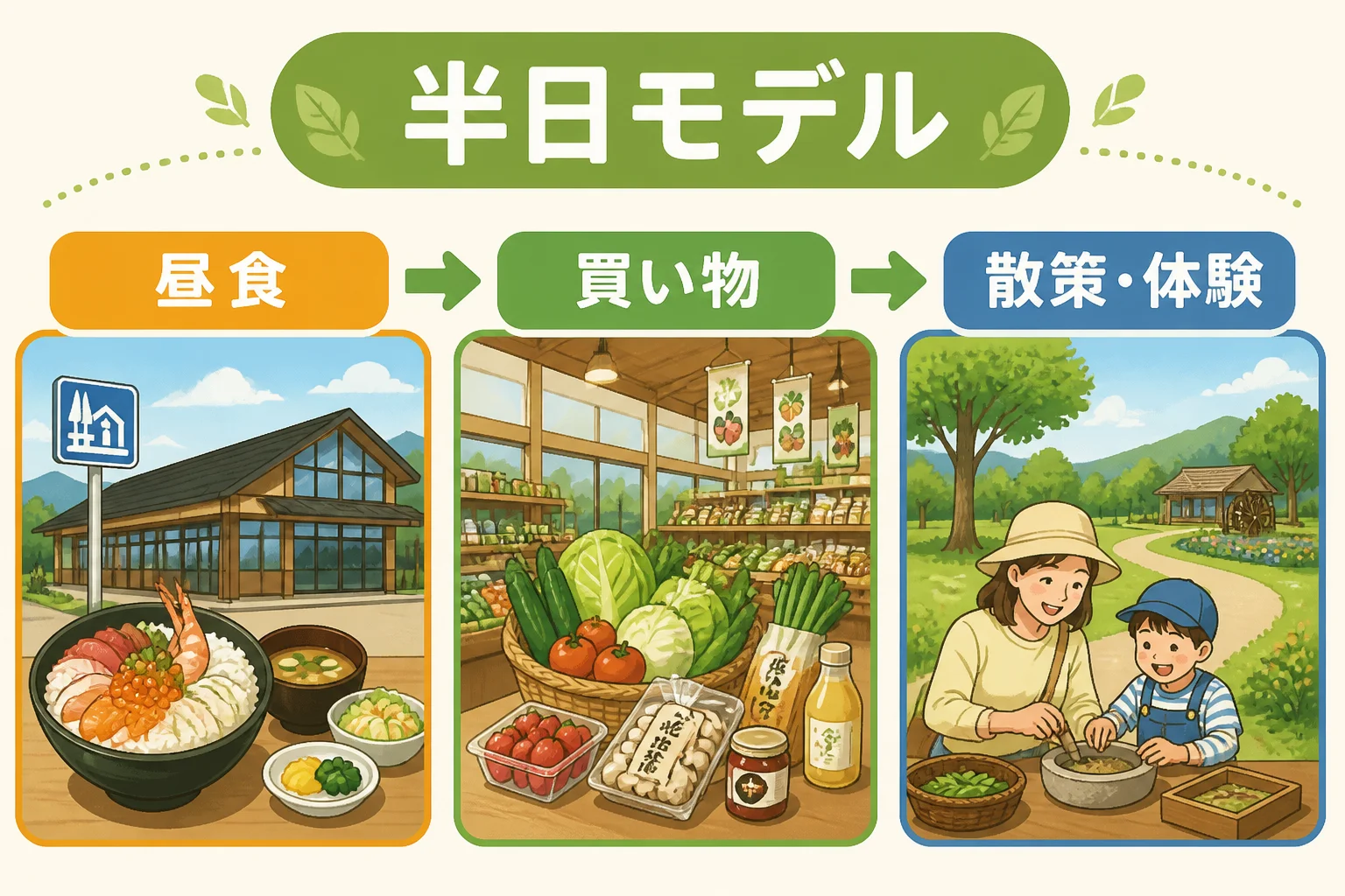 読者が訪問時の滞在プランを具体化できるようにする