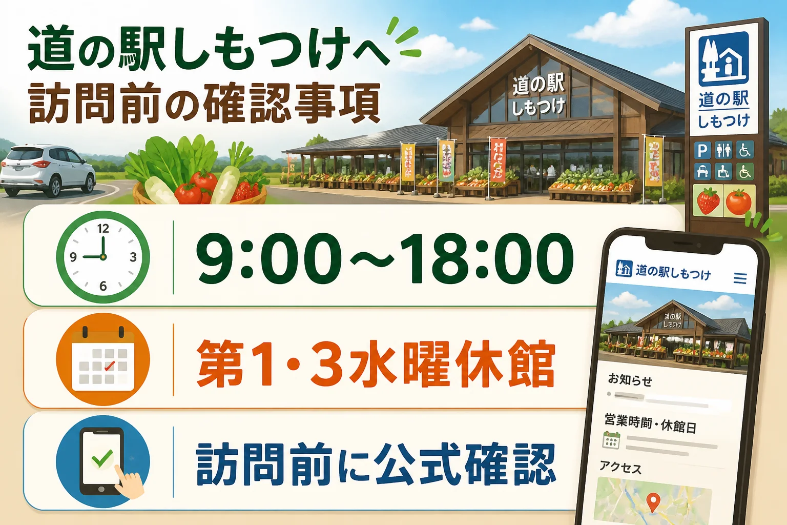 営業時間・休館日・最新情報確認の要点をまとめるため