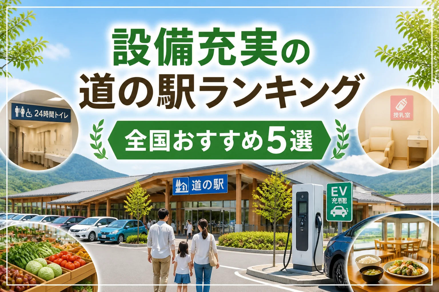検索テーマである設備充実・全国ランキング・道の駅を一目で伝える