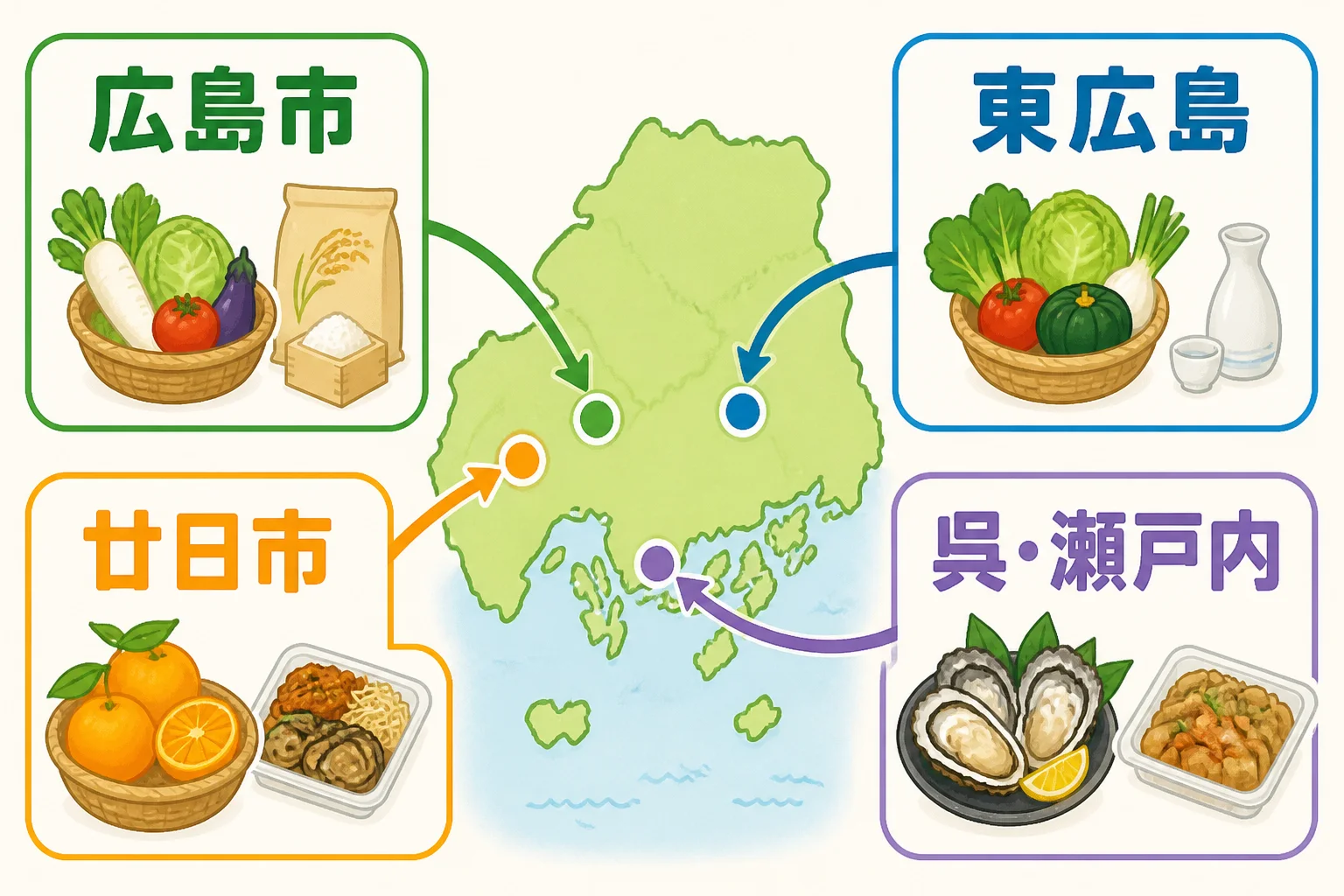 施設の所在地を地域別に把握しやすくする