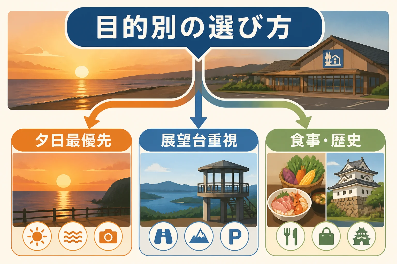 施設ごとの違いを目的別に整理し、選択を助ける。
