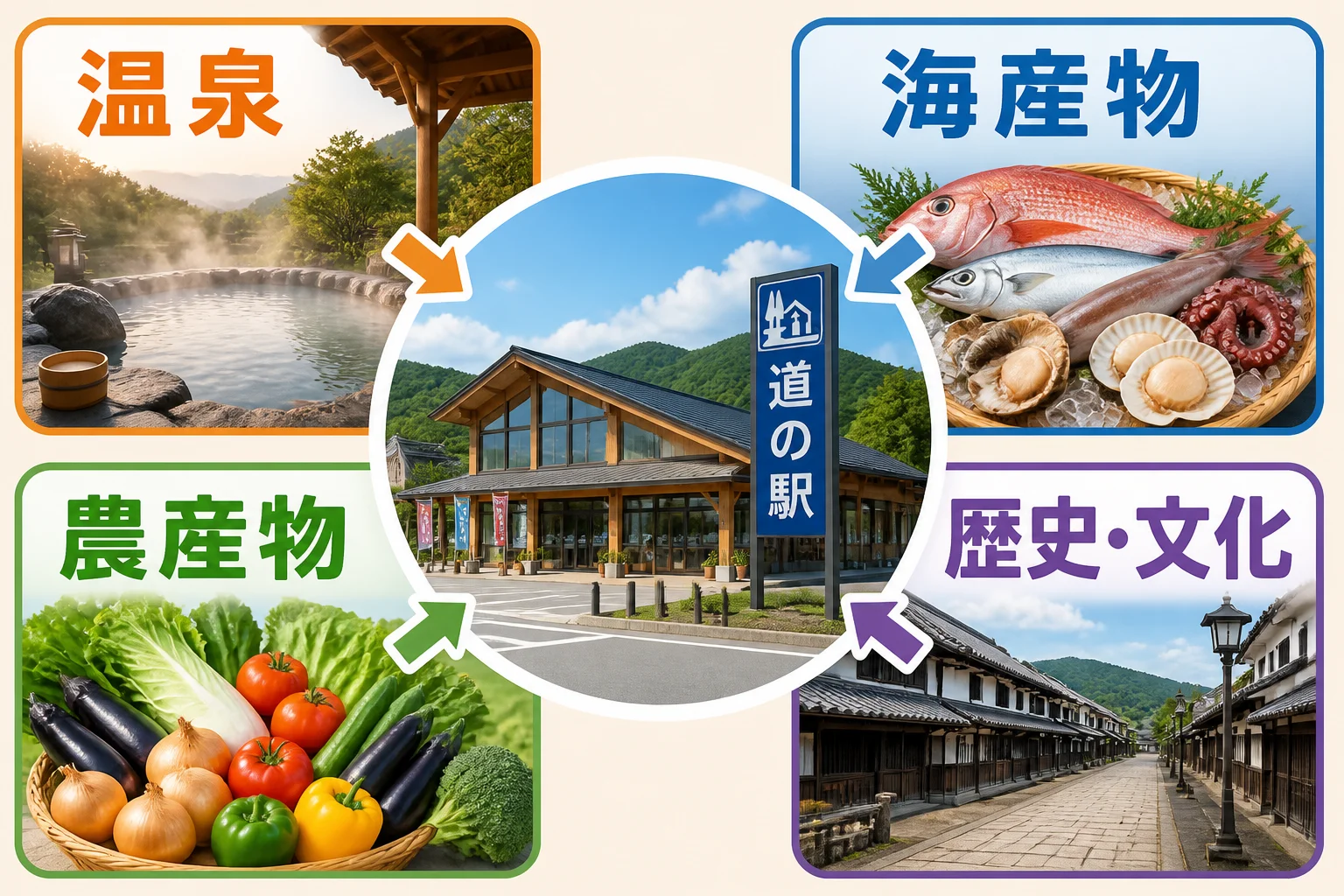 道の駅選びの目的別比較を補助する