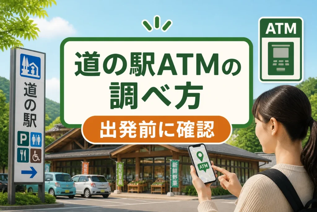 道の駅とATM確認という記事テーマを一目で伝える