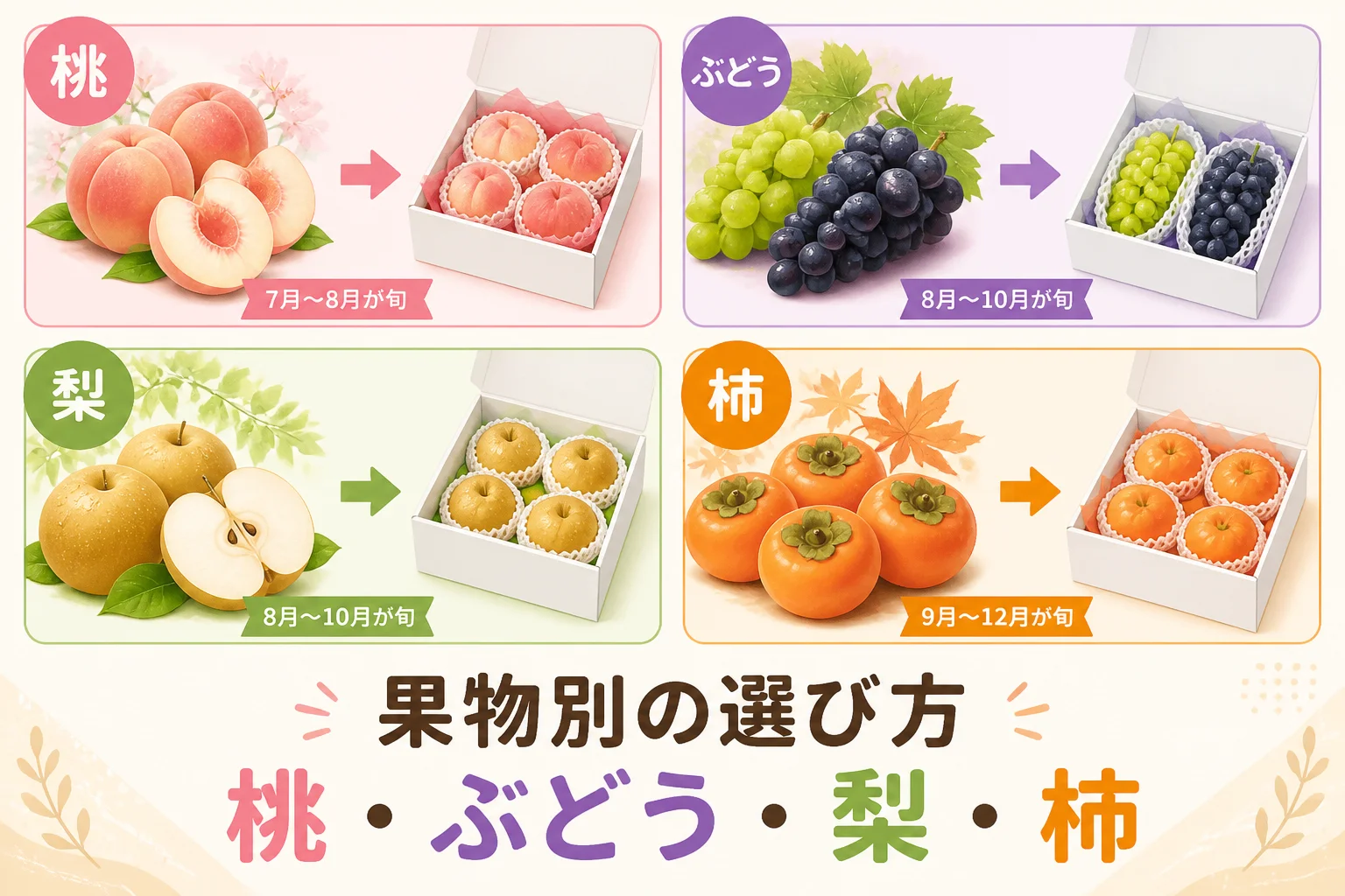 読者が好みの果物から返礼品を絞り込めるようにする