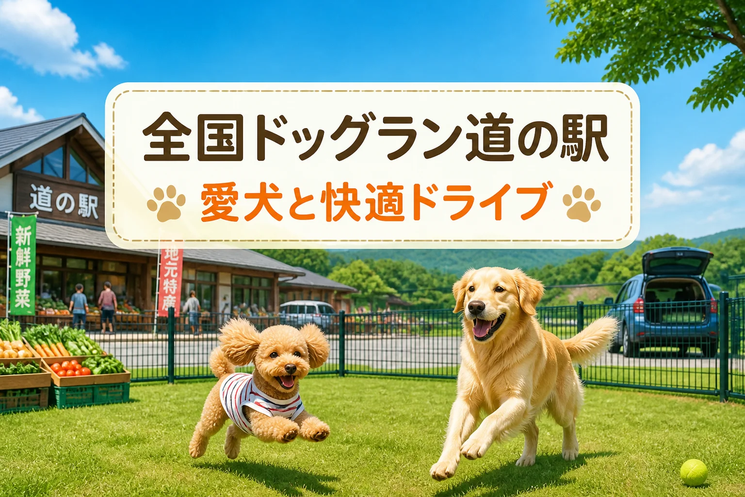 全国のドッグラン付き道の駅ランキングであることを一目で伝える。