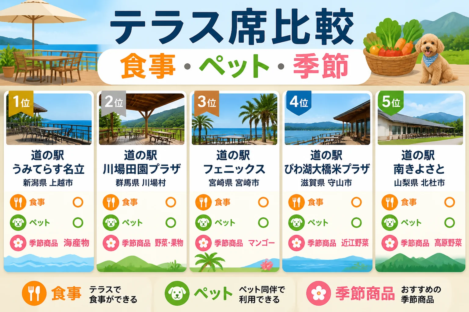 比較項目の全体像を視覚化する