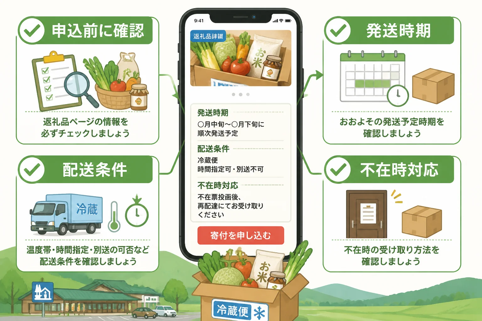読者が申込前に見るべき確認項目を実用的に示すため
