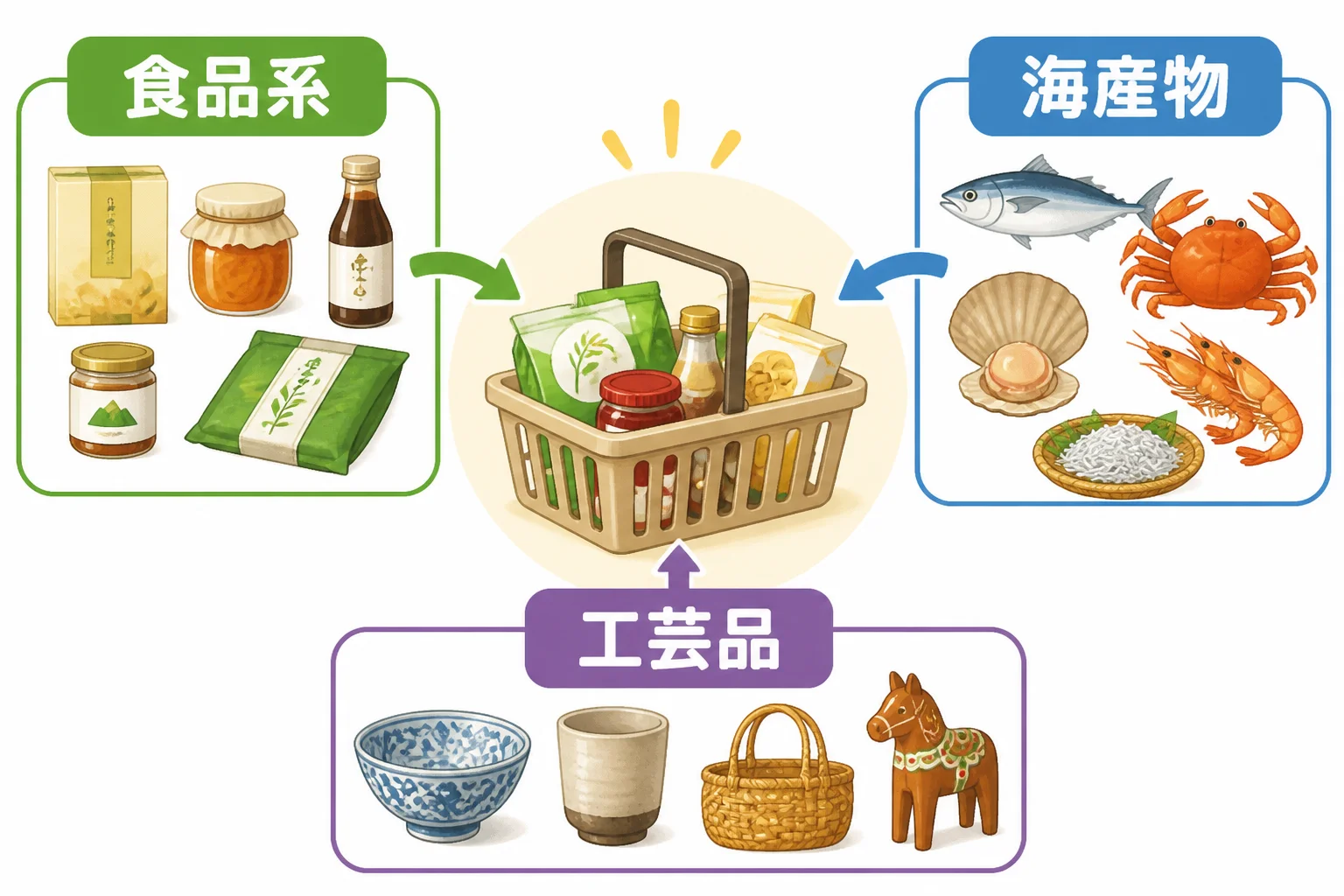 施設を商品カテゴリで比較する考え方を視覚化する