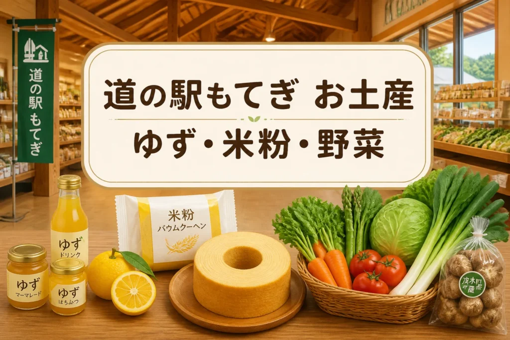 検索結果やSNSで、施設名・地域商品・お土産記事であることを一目で伝える。